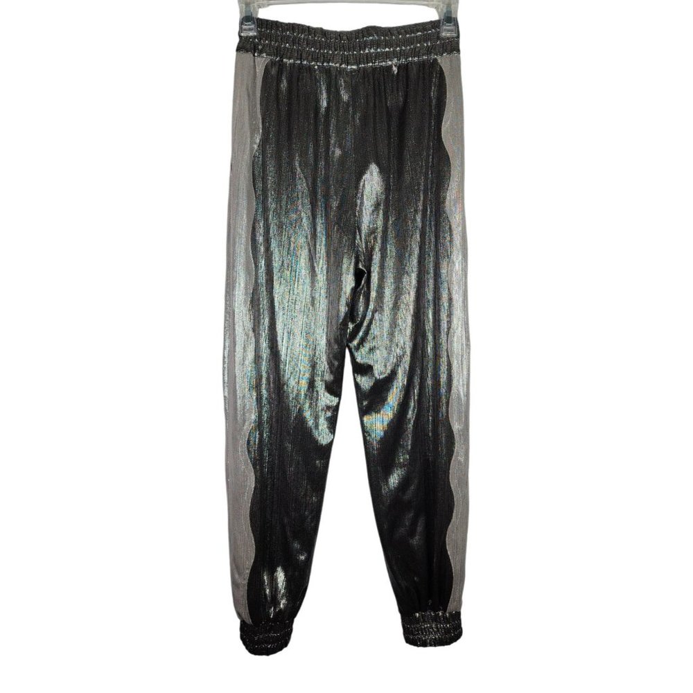 Retrofete Silver Metallic Pants Jogger Extra Small XS - Picture 5 of 7